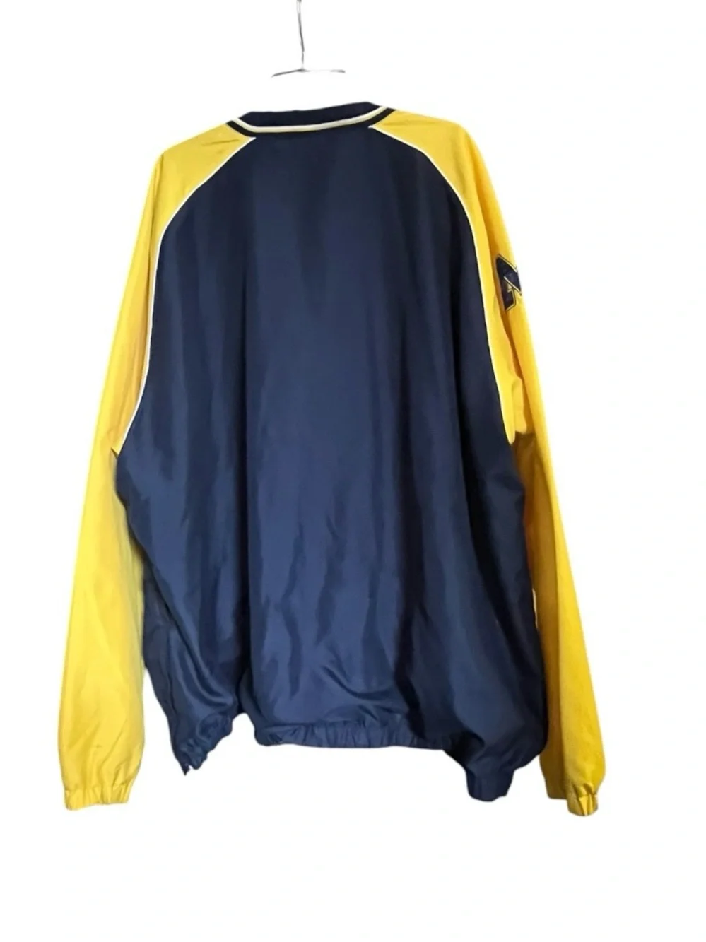 Michigan Wolverines Men’s 3XL Pullover Windbreaker Navy & Maize Sleeves M-Right